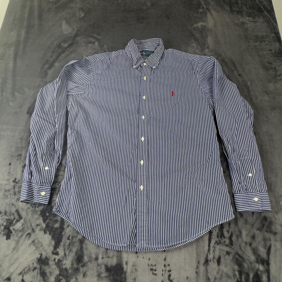 Ralph Lauren Other - Ralph Lauren Button Down Shirt Mens M Blue White Striped Custom Fit Cotton
